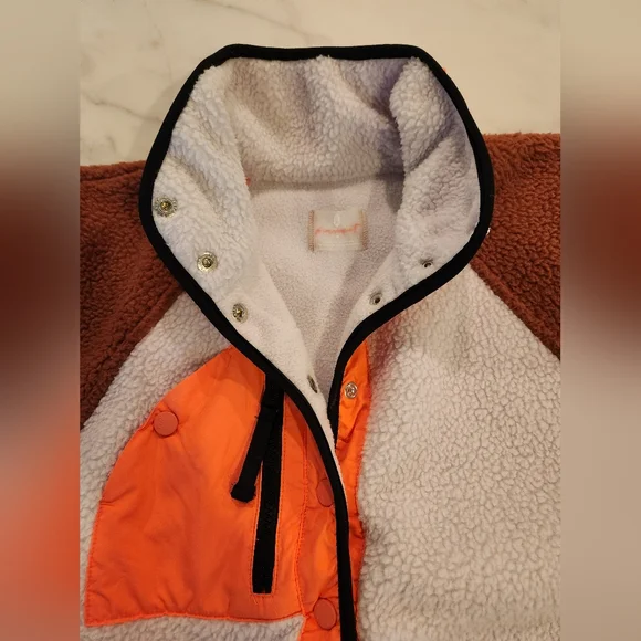 NWT Free People Hit the Slopes fleece 1/4 zip pullover jacket lavender fog combo - Picture 9 of 12